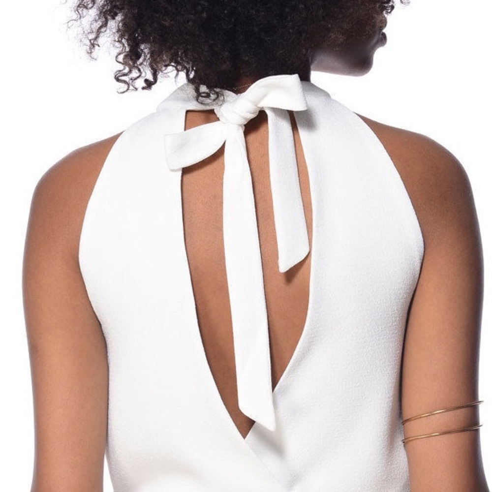 NWT Crisp White Cute Cropped Top