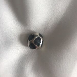 Black heart enamel pandora charm