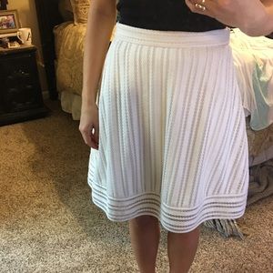 J Crew white eyelet skirt