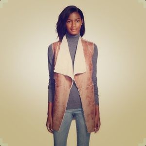 Knox Rose tan faux fur vest