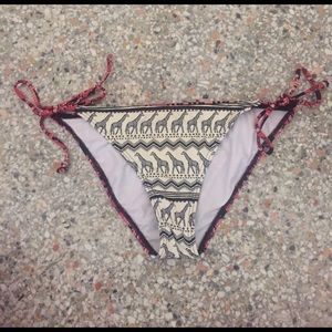 Safari print bikini bottoms