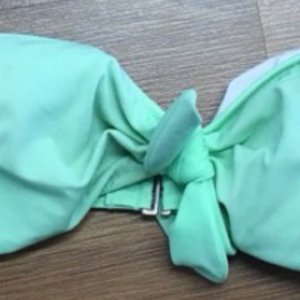 Victoria Secrets lime green bandeau swim top