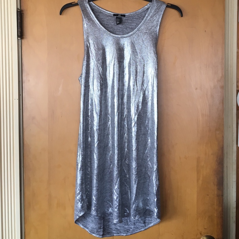 Metallic Silver Tunic