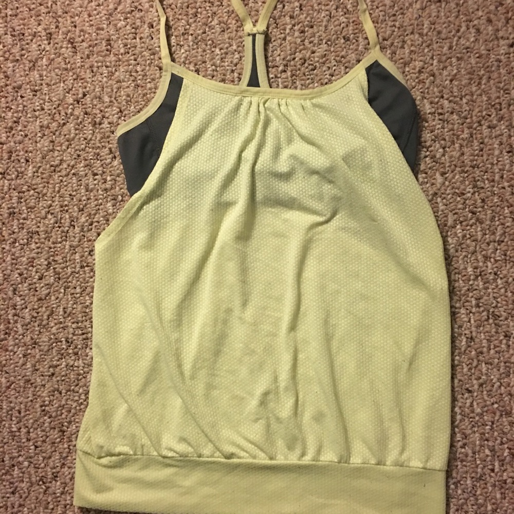Light weight workout top with built in bra