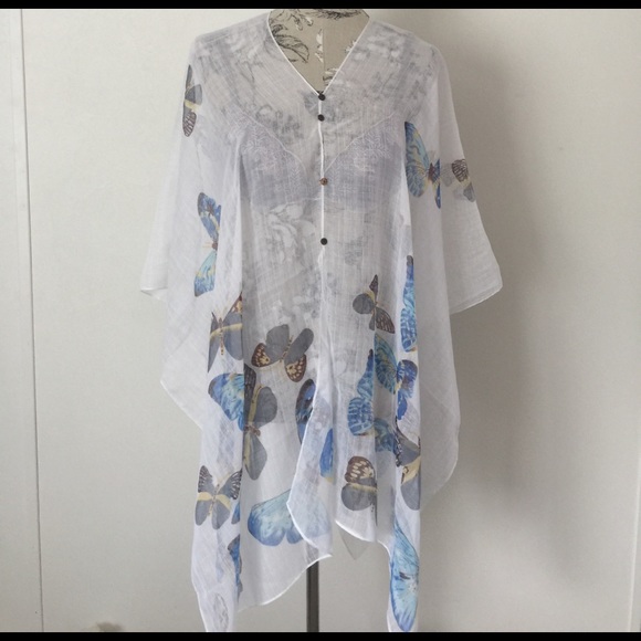 Burmuda Trader Tops - 🆕 Blue Butterfly Poncho