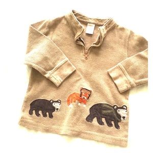Gymboree Tan Brown Woodland Animal Sweater 3T