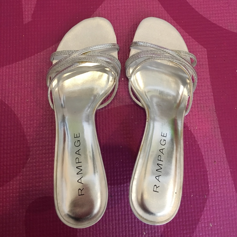 Silver Glitter Heels