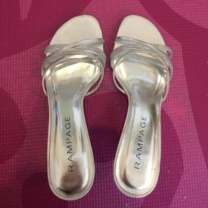 Silver Glitter Heels