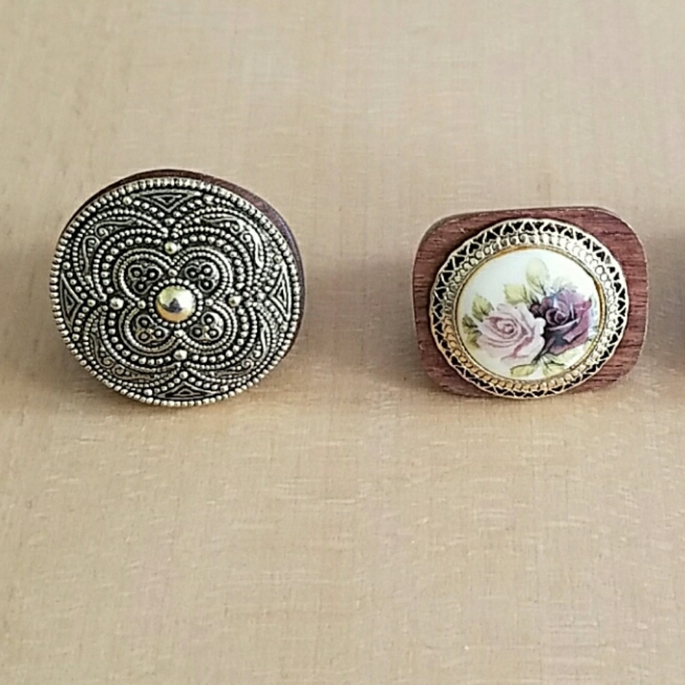 J. Fein Designs Set of 2 Rings Clover Roses