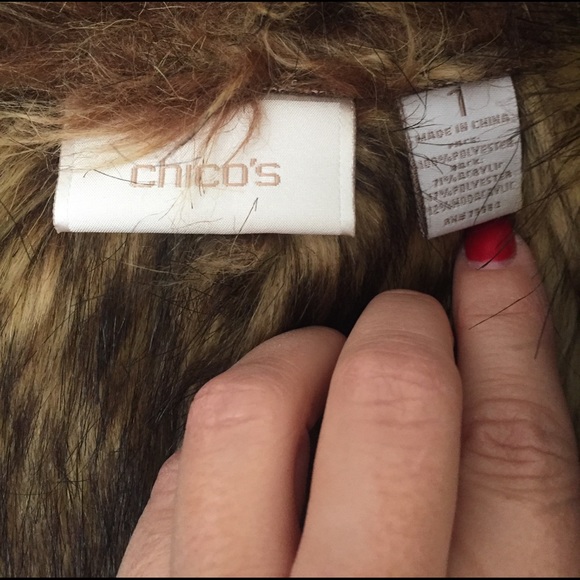 Chico's Faux Fur / Faux Suede Vest  Size 1 / Small - Picture 4 of 6