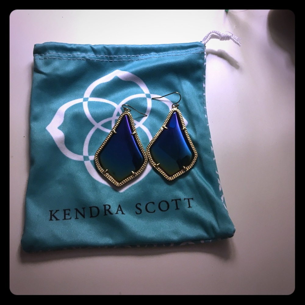 Kendra Scott Black Iridescent Alexandra Earrings