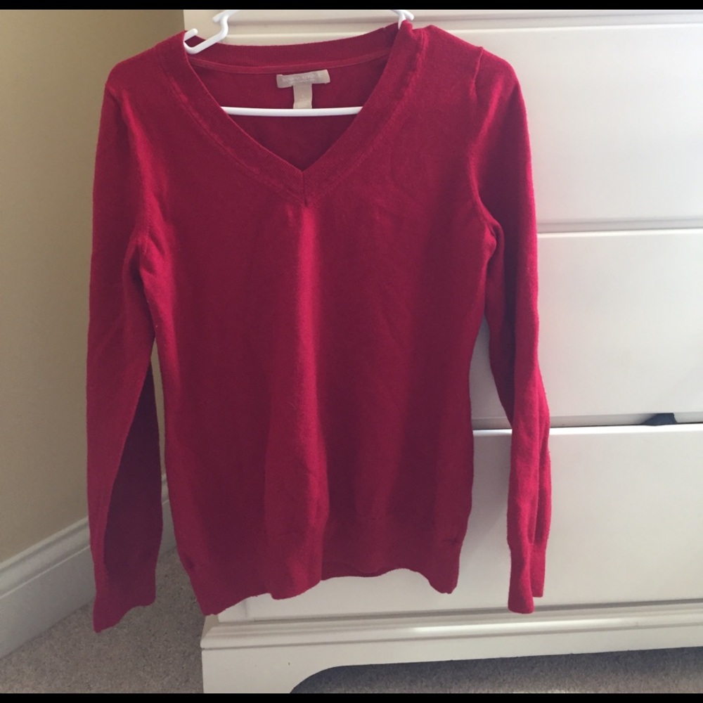 Banana republic v neck sweater Marino wool large