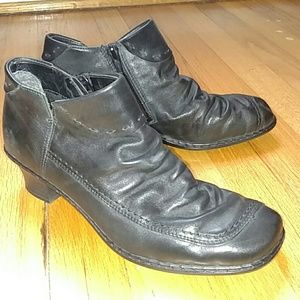 Cute low heal black bootie