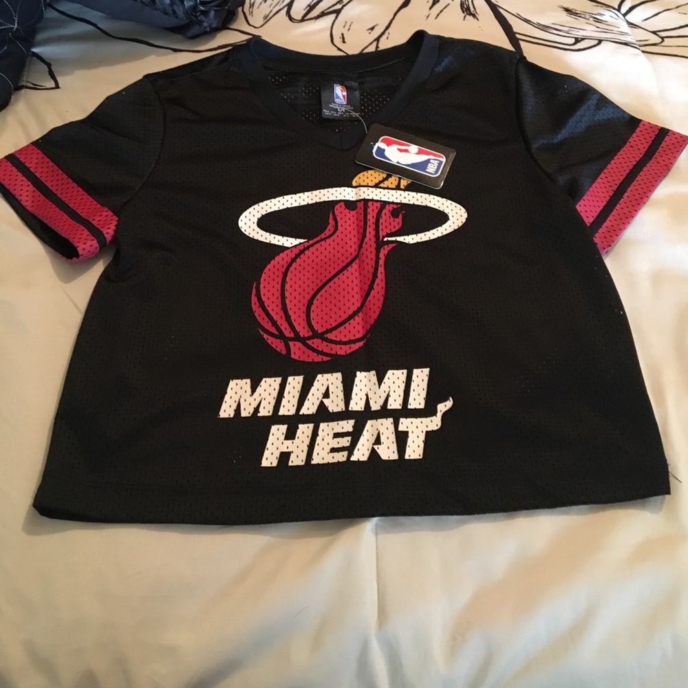 Miami heat crop top jersey