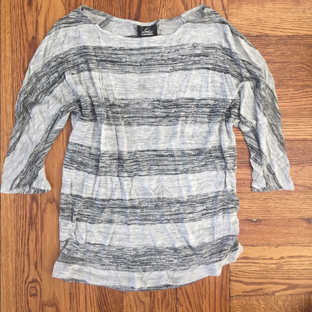 Loved by Heidi Klum drapey striped maternity top