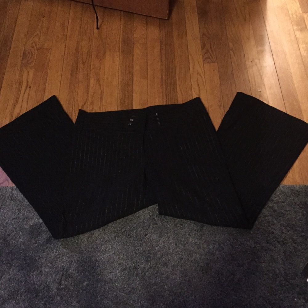 Pinstriped dress pants