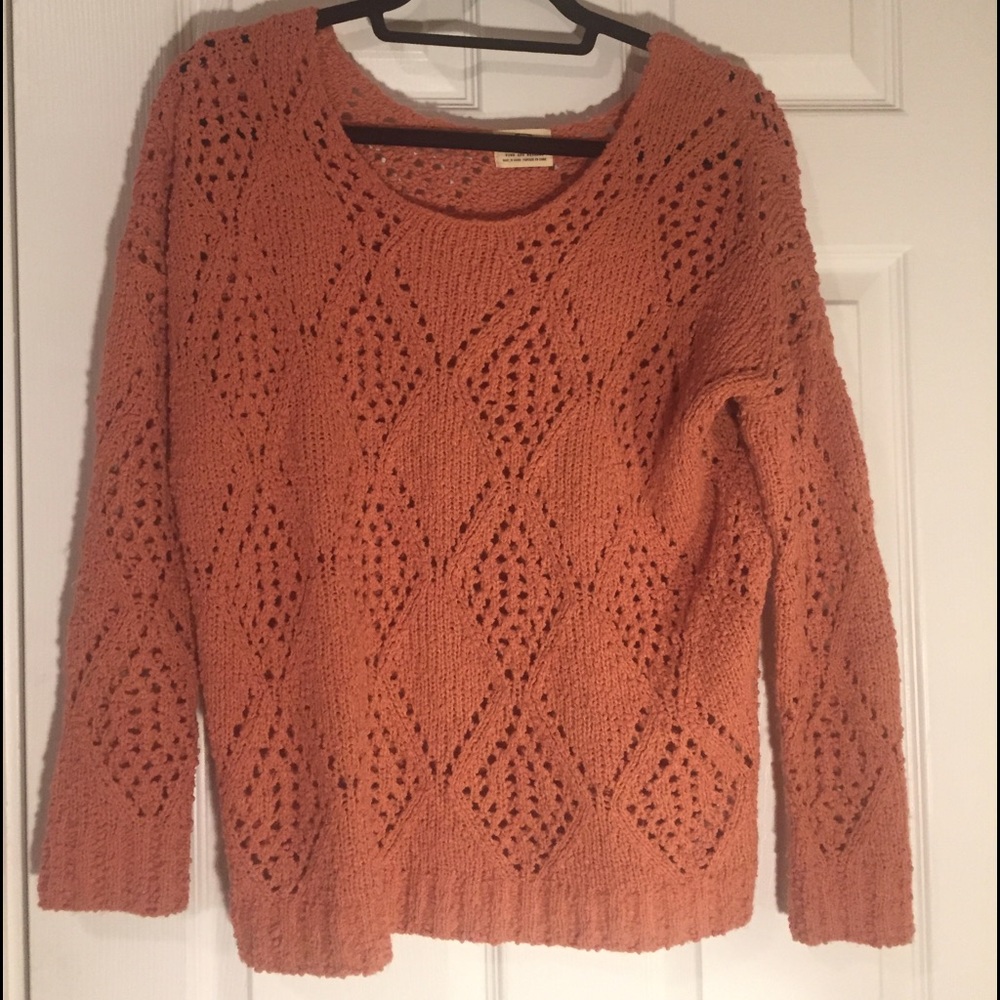 Orange knit sweater
