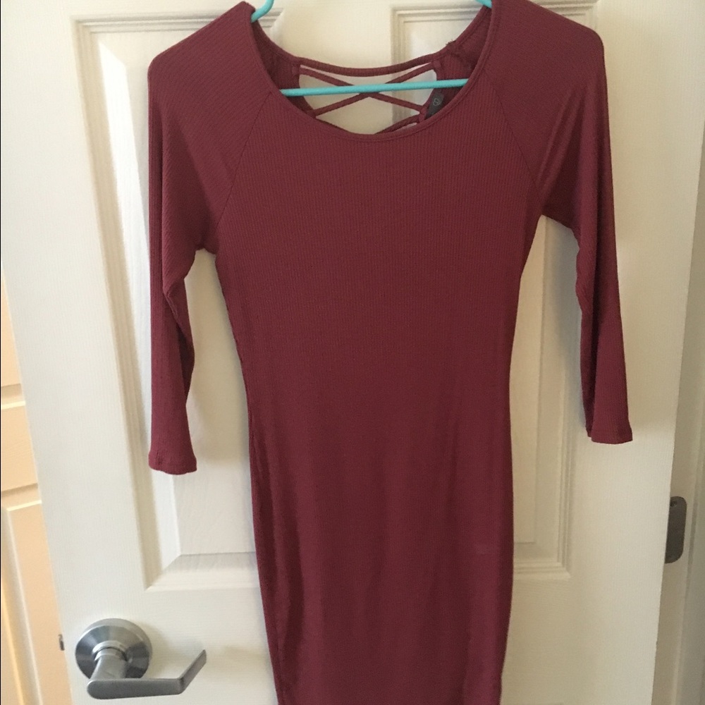maroon dress
