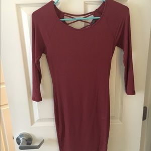 maroon dress