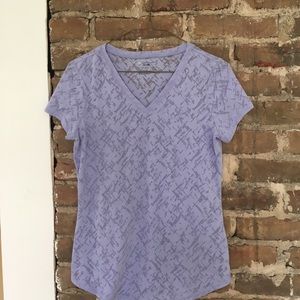 Lavender Exercise tee v neck