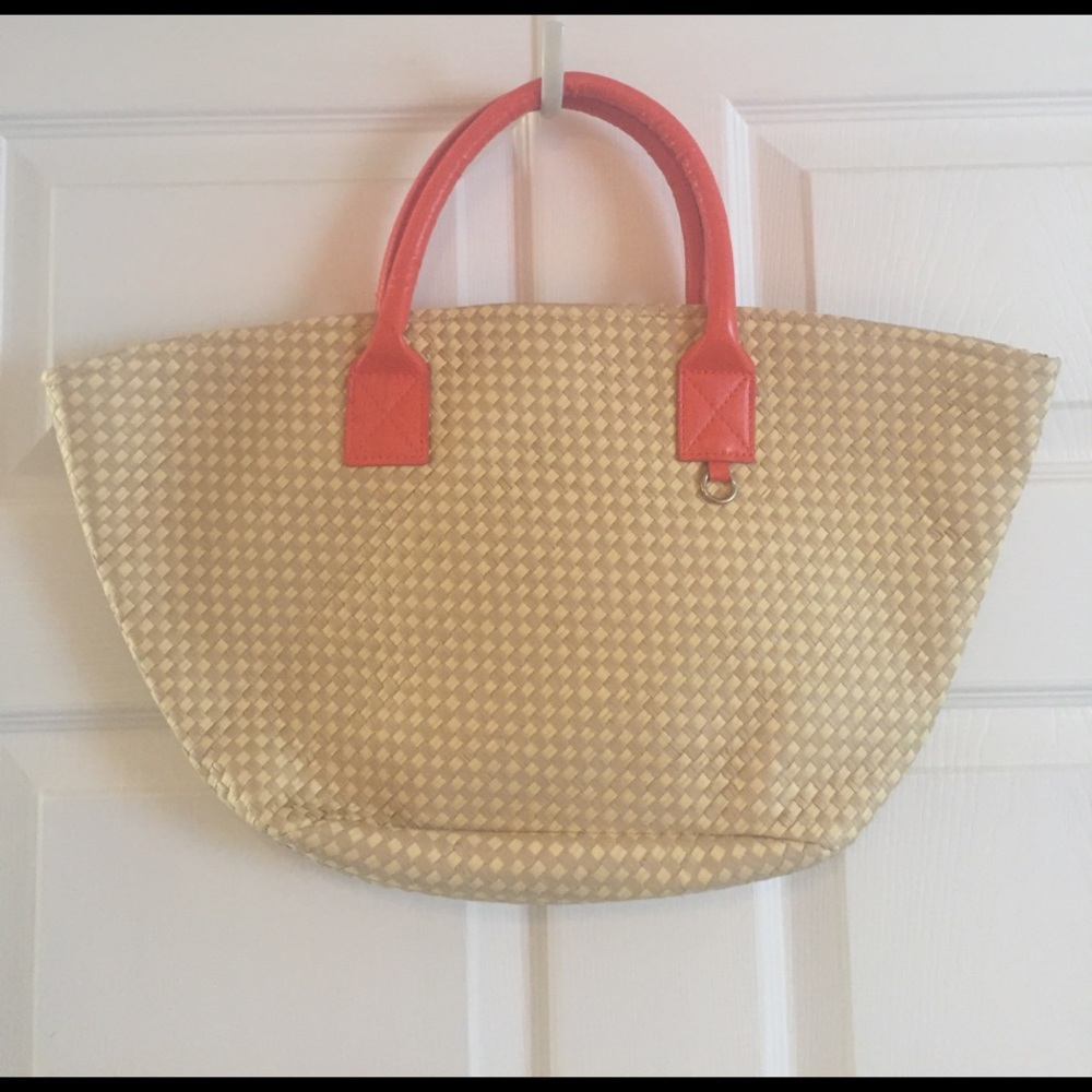 Avon straw tote bag.