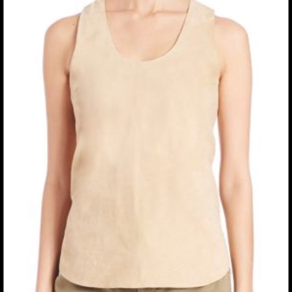 NWT Polo Ralph Lauren 100% suede scoopneck tank