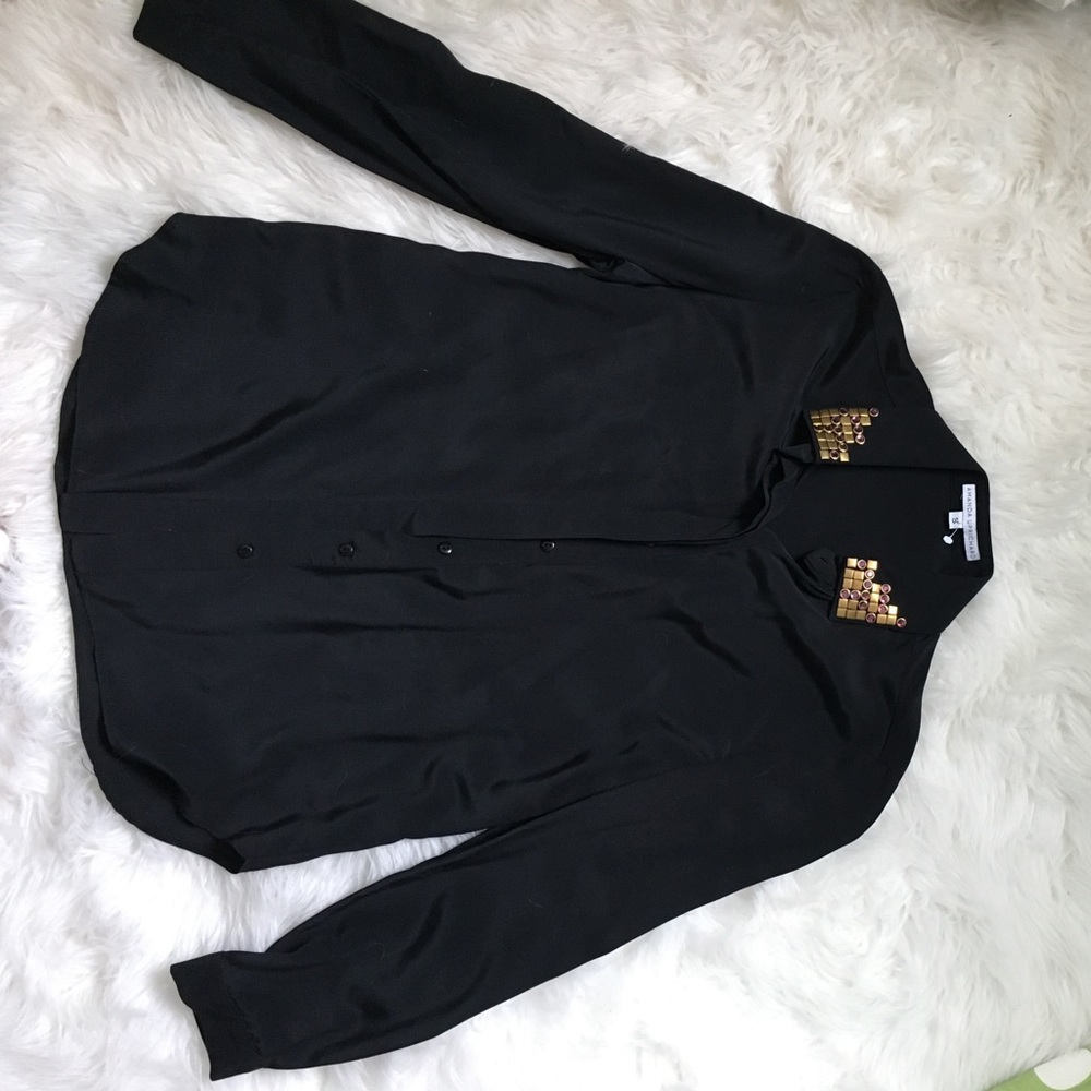 Black Jeweled Blouse