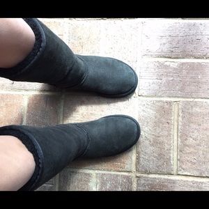 Black tall suede ugg boots size 6.5