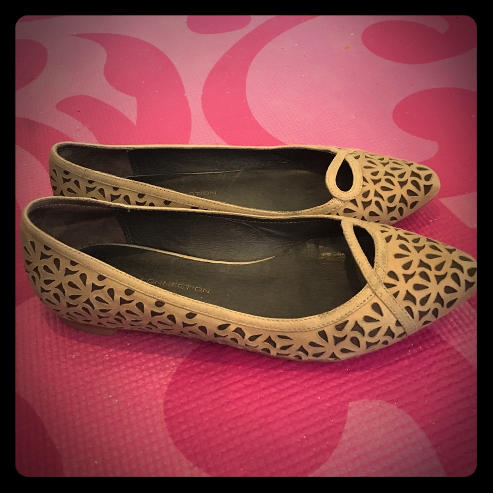 French Connection Suede Pointed Flats