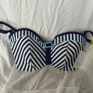 Bandeau Swim Top with removable straps