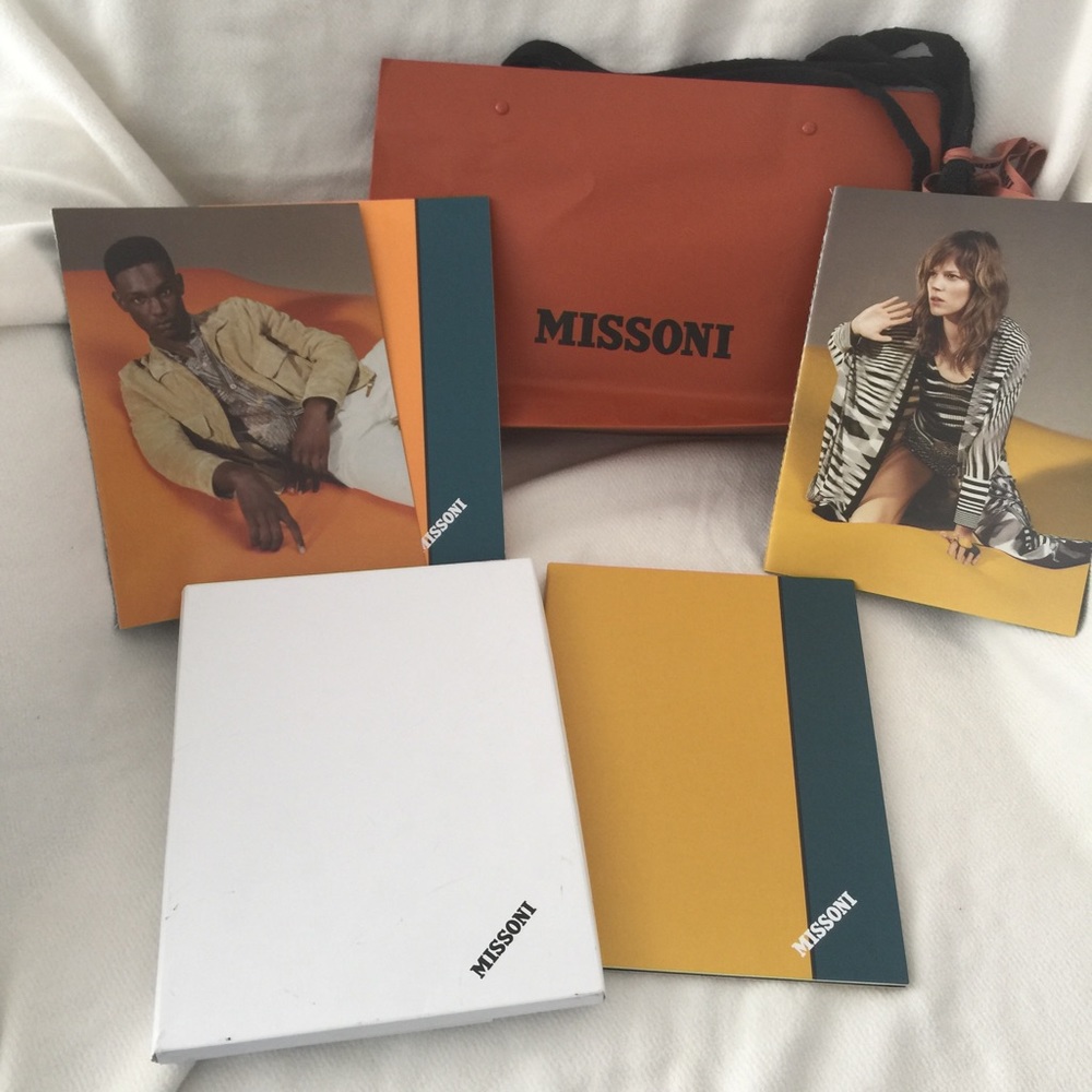 Missoni look book and bag