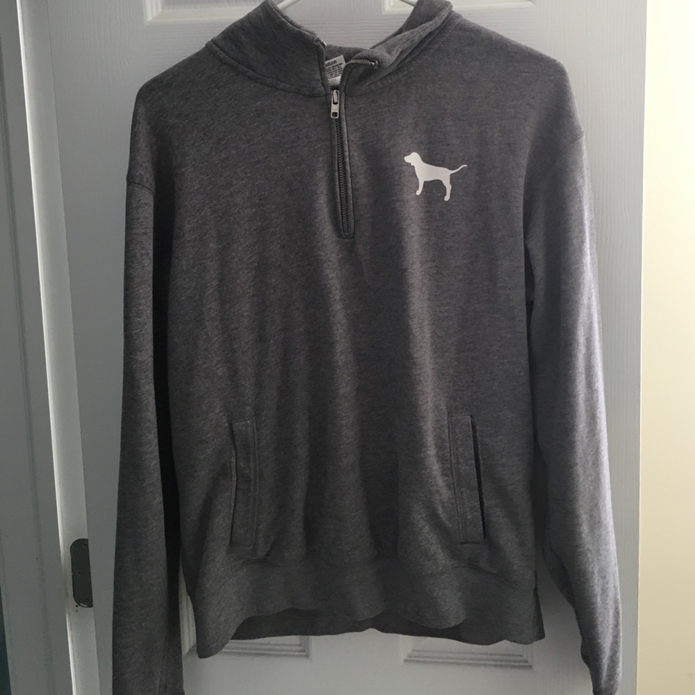 Quarter zip victoria secret PINK sweatshirt