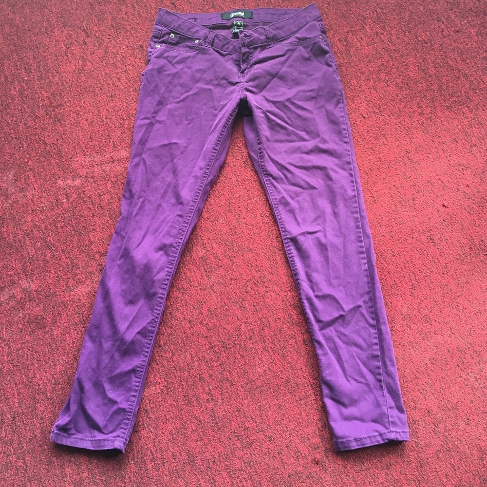 Purple skinny jeans