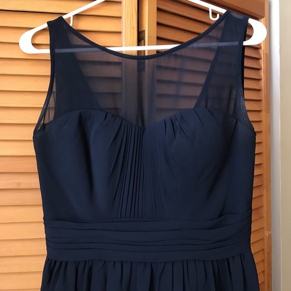Navy blue Chiffon cocktail dress: Bill Levkoff - Picture 3 of 5