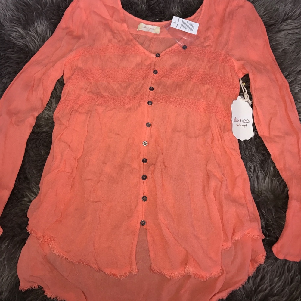 altar'd state coral blouse