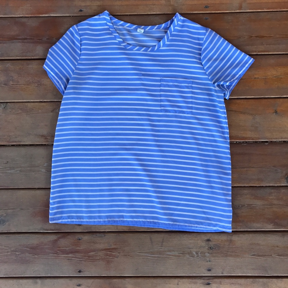 Blue striped shirt