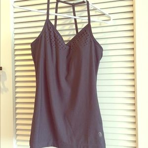 MPG yoga top. Never worn. Gray. Size XS