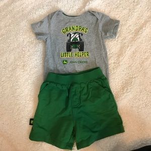 Baby boy John Deere tractor set