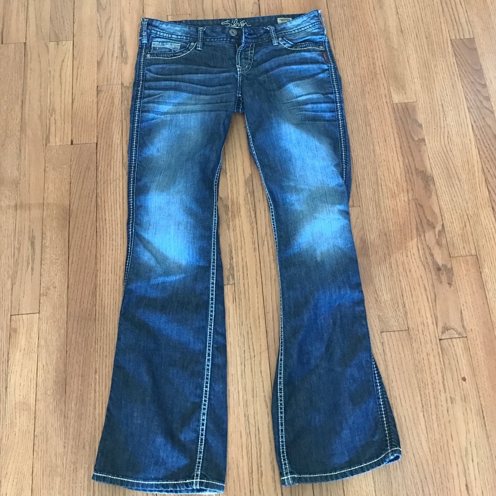 Silver twisted jeans