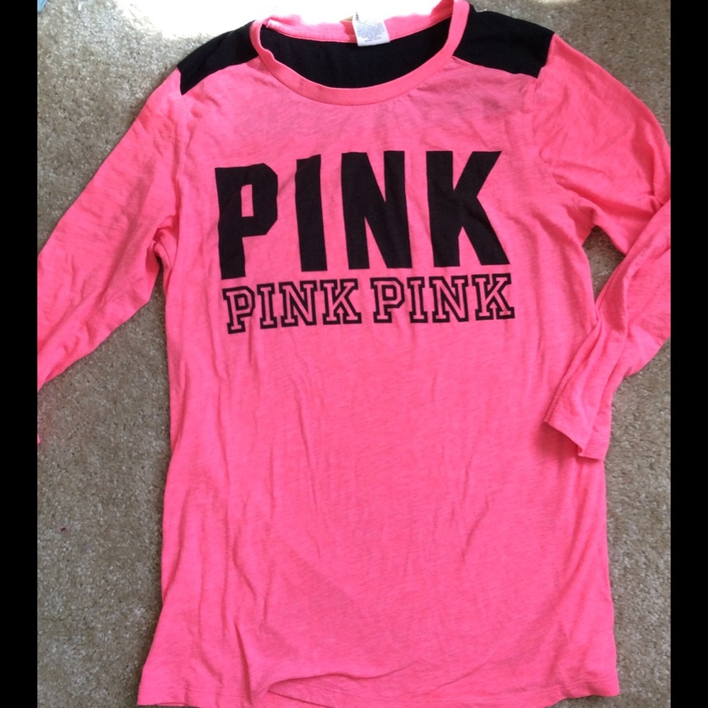 PINK top. Three quarter sleeves