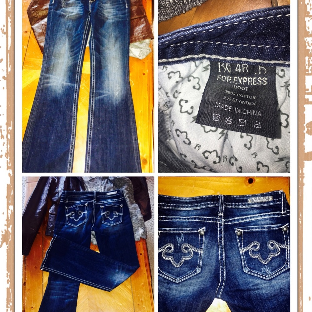 Express Jeans, dark wash, with lighter wash - Picture 2 of 4