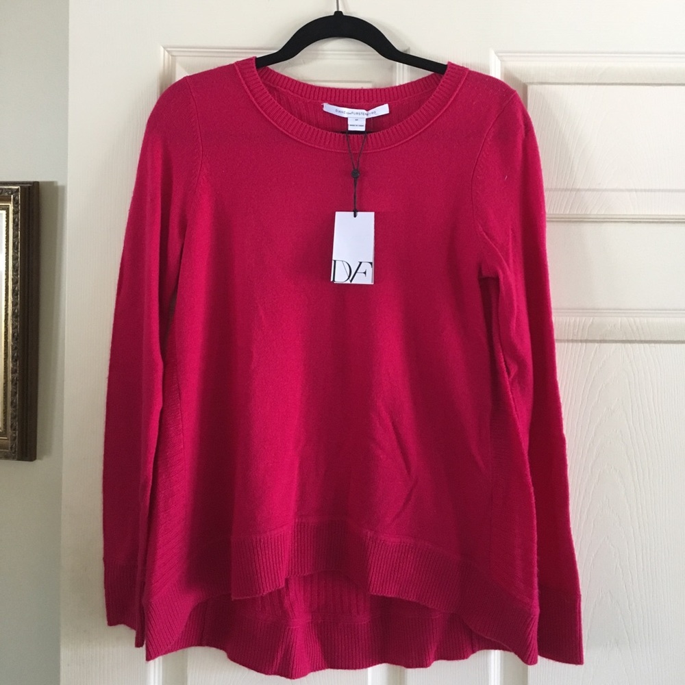NWT Diane von Furstenberg pink sweater!
