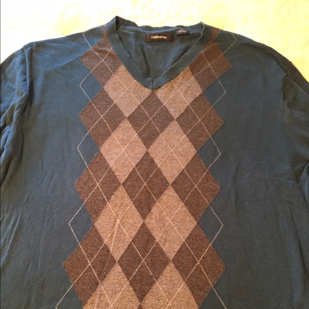 Men's argyle sweater