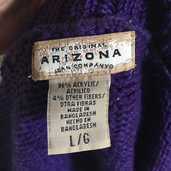 Arizon purple sweater, size Large. - Picture 4 of 4