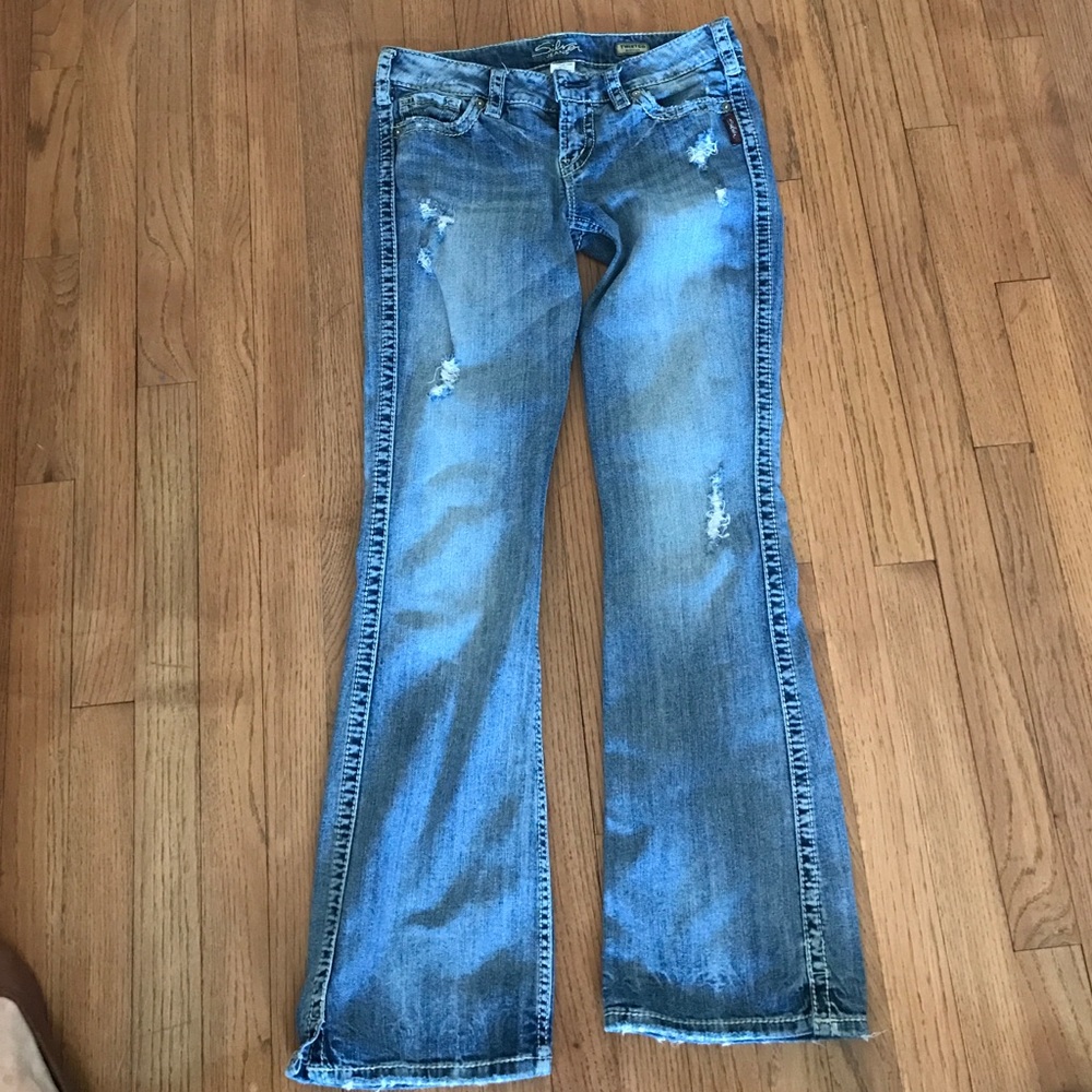 Silver twisted jeans