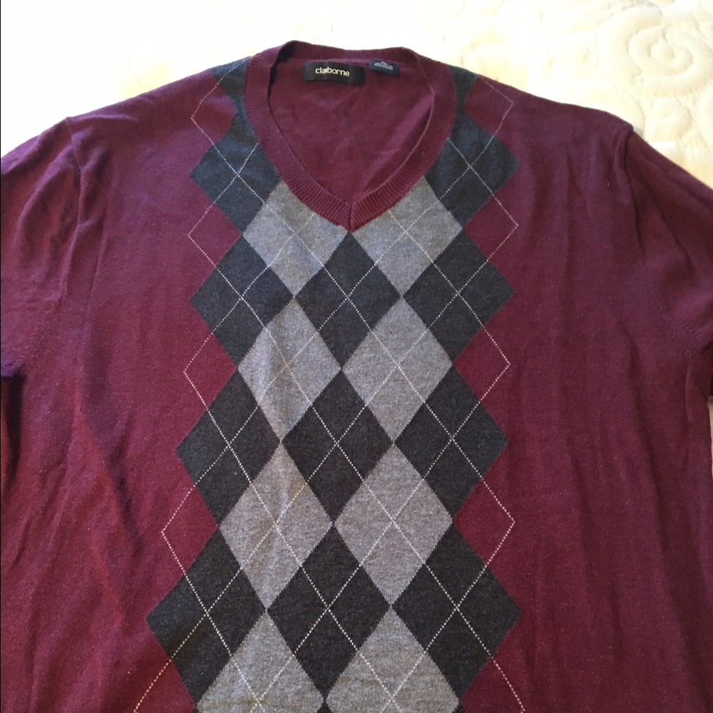 Men's argyle sweater