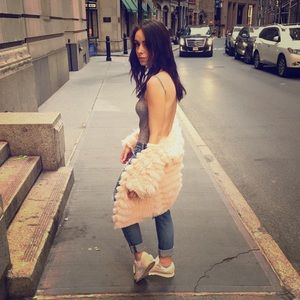 ❌SOLD❌NWT Heather Grey Open Back Bodysuit