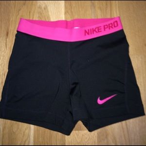 Pink and black Nike pro spandex