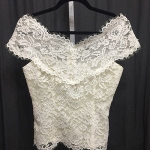 Free People Off Shoulder Cream Corset Top