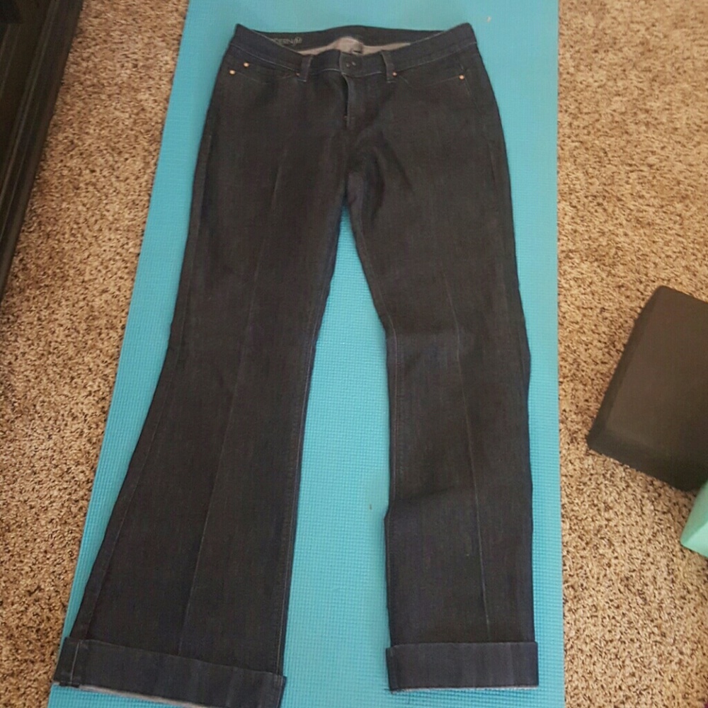 Modern flare dark denim jeans